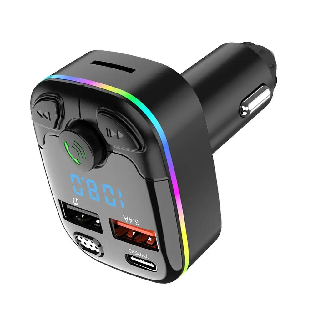 Wireless Bluetooth 5.0 Car FM Transmitter for Music & Calls