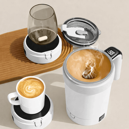 Auto-Stir Rechargeable Coffee Mug stainless steel interior