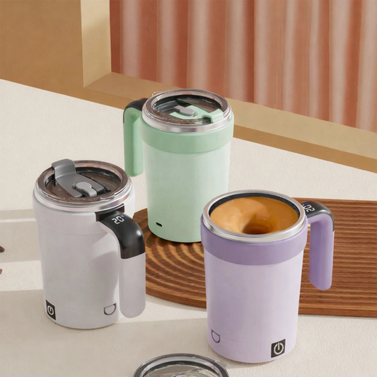 Auto-Stir Magnetic Coffee Mug – Rechargeable Stainless Steel Mixer