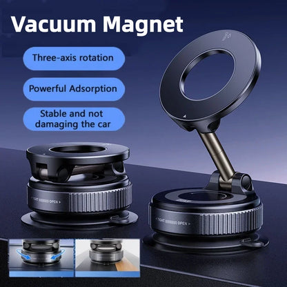 MagSafe Vacuum Suction Phone Holder – 360° Adjustable & Foldable