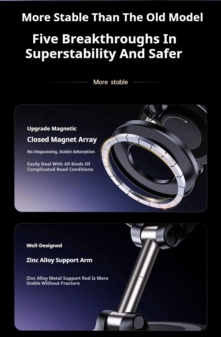 MagSafe Vacuum Suction Phone Holder – 360° Adjustable & Foldable