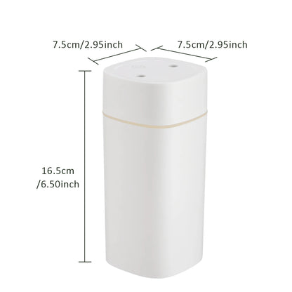 Smart 600ml Aroma Humidifier – Dual Mist, LED Mood Lights, Rechargeable