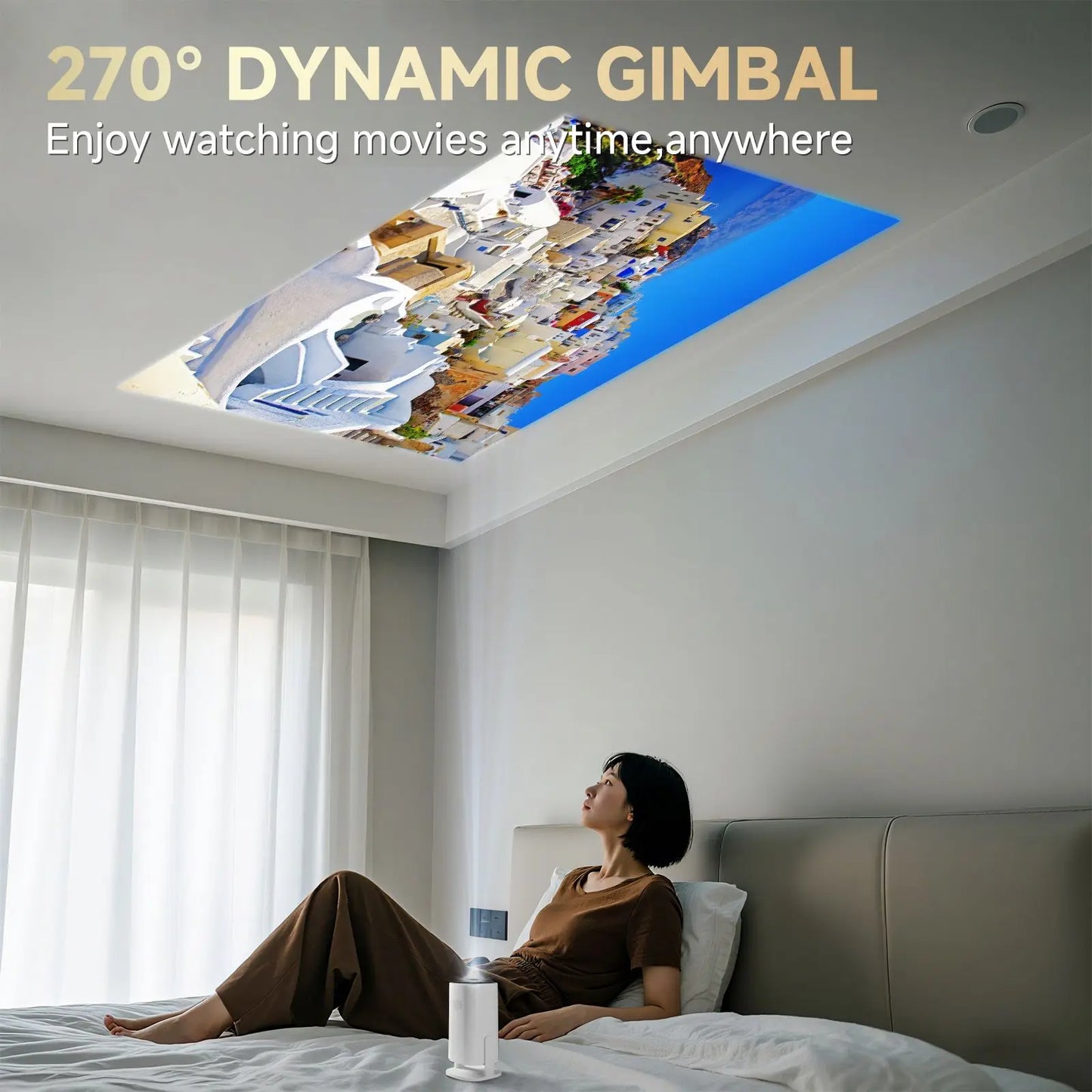 P30 PRO Smart Mini Projector – Android 14, Wi-Fi 6, 4K Support