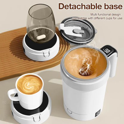 Auto-Stir Magnetic Coffee Mug – Rechargeable Stainless Steel Mixer