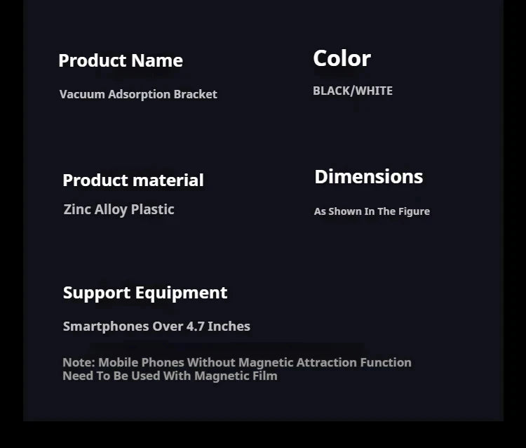 MagSafe Vacuum Suction Phone Holder – 360° Adjustable & Foldable