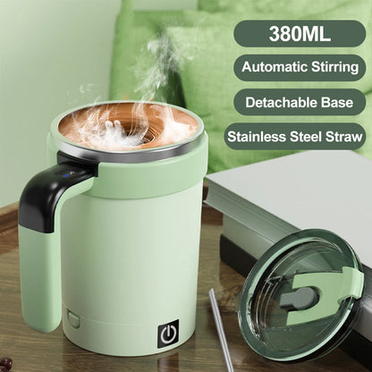 Auto-Stir Magnetic Coffee Mug – Rechargeable Stainless Steel Mixer