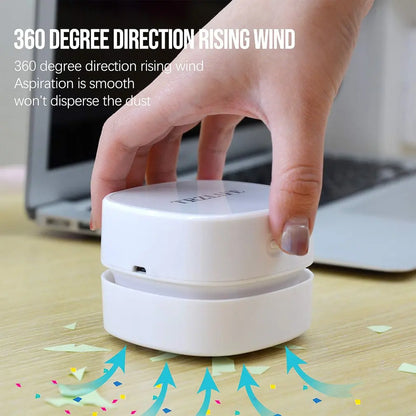 Mini Desktop Vacuum Cleaner | Portable Handheld Dust Sweeper for Desk, Table & Keyboard