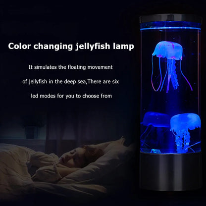 Multicolored LED Jellyfish Lamp – Color-Changing Aquarium Glow with Remote Control