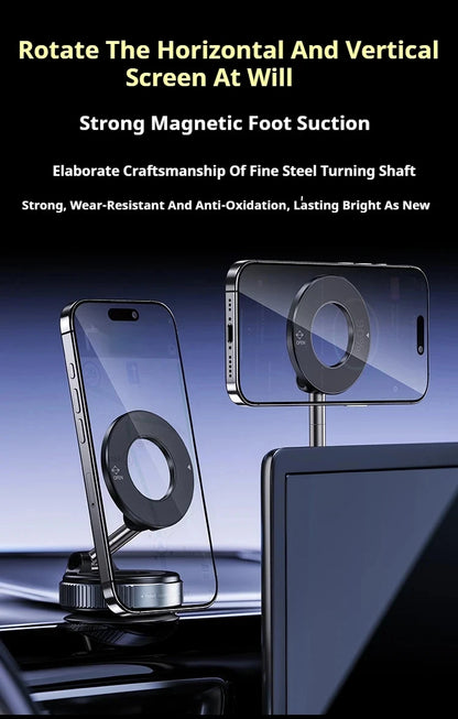 MagSafe Vacuum Suction Phone Holder – 360° Adjustable & Foldable