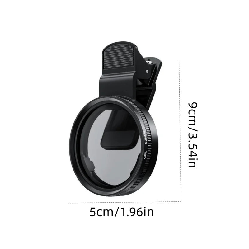 Clip-On CPL Polarizer Lens – Anti-Reflection Smartphone Camera Filter
