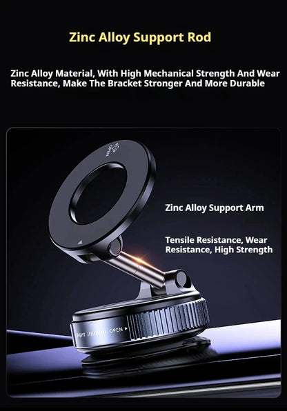 MagSafe Vacuum Suction Phone Holder – 360° Adjustable & Foldable