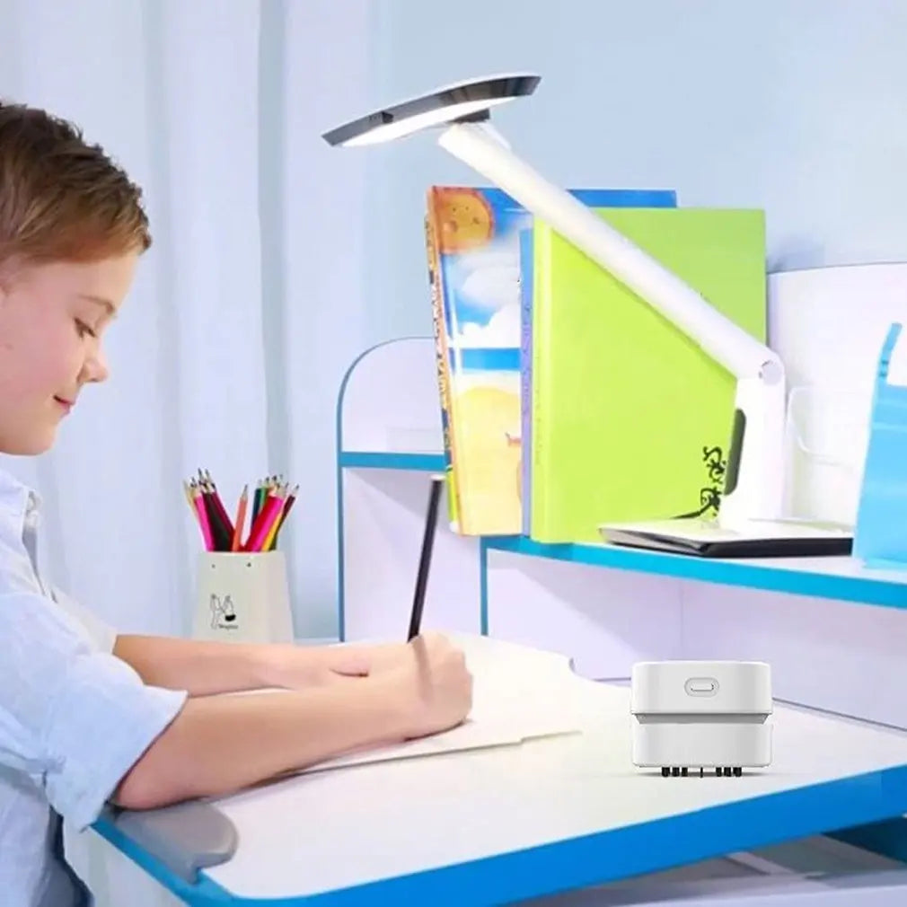 Mini Desktop Vacuum Cleaner | Portable Handheld Dust Sweeper for Desk, Table & Keyboard