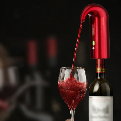 Rechargeable Electric Wine Pump on wine bottle